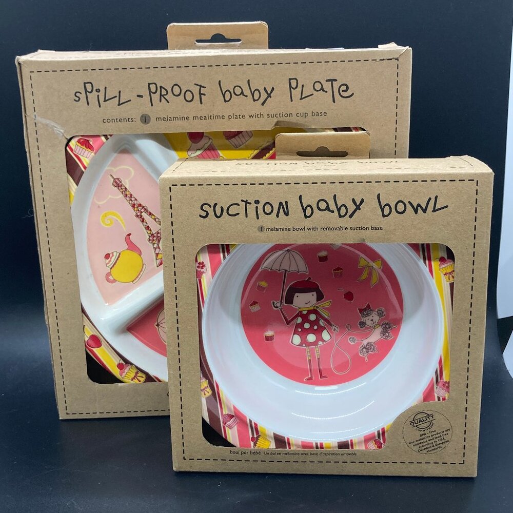 SugarBooger Suction Baby Plate and Bowl New in Box